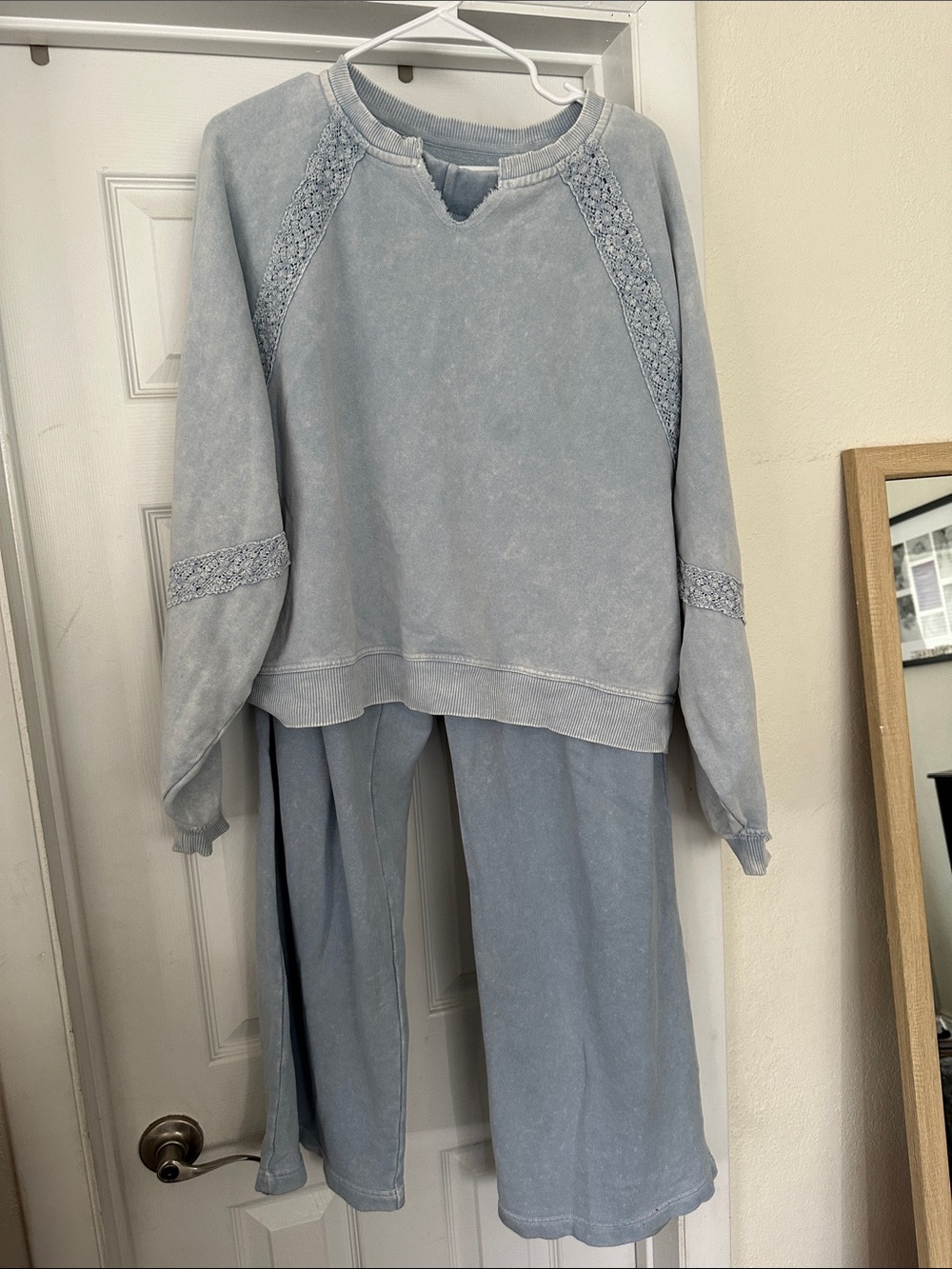 aerie Light Blue Women's Two-Piece sweat Set